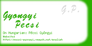 gyongyi pecsi business card