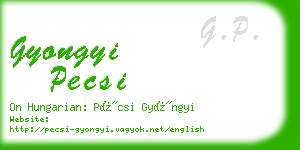 gyongyi pecsi business card